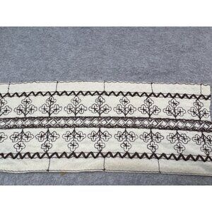 Vintage 3.75" Embroidered Cotton Trim with Intricate Floral Patterns 4 yards